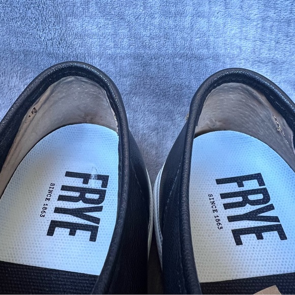 FRYE Gia Leather Platform Women’s Sneakers Sz 9 M Low Top Black Lace Up Casual - Picture 7 of 13